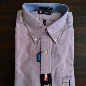 Men's CHAPS Classic Fit Oxford Long-Sleeve Dress Shirt, Size 16/16.5, 36/37